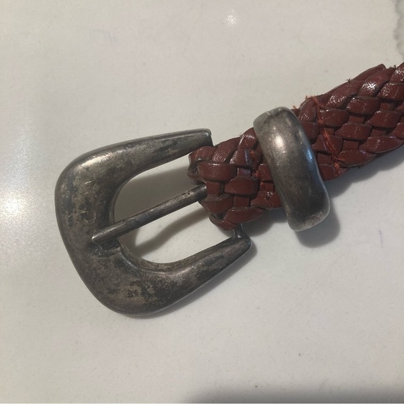 LANDES Sz L  Leather Smooth & Braided Made in Canada Belt - Picture 2 of 6